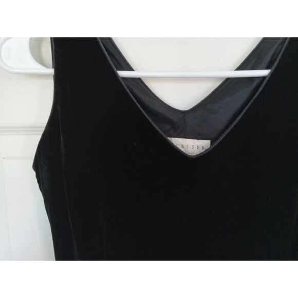 Doncaster Black Velvet & Silk A-Line Mini Dress Size 2 EUC - Picture 4 of 7